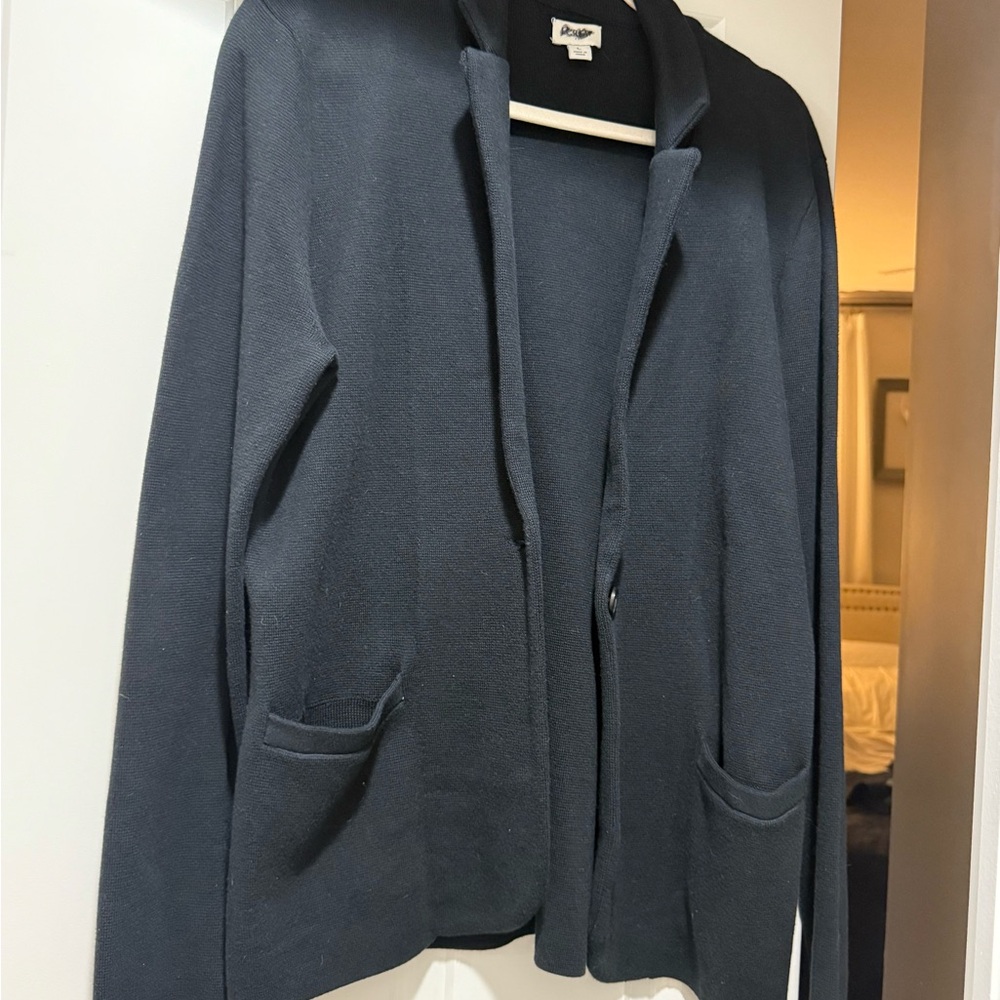 Black J. Crew Sweater Blazer